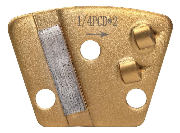 3 Pack-2 Quarter Rounds PCD Trapezoid with 16 Diamond Grit - Left/Right - Heavy Scraping & Surface Coating Removal