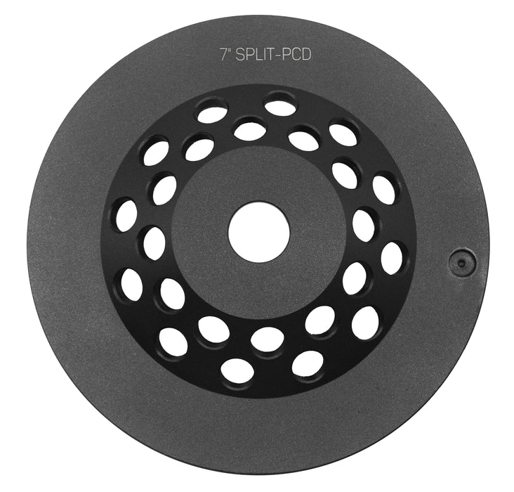 Split PCD Cup Wheel - 12 Round Segments - 7" Size