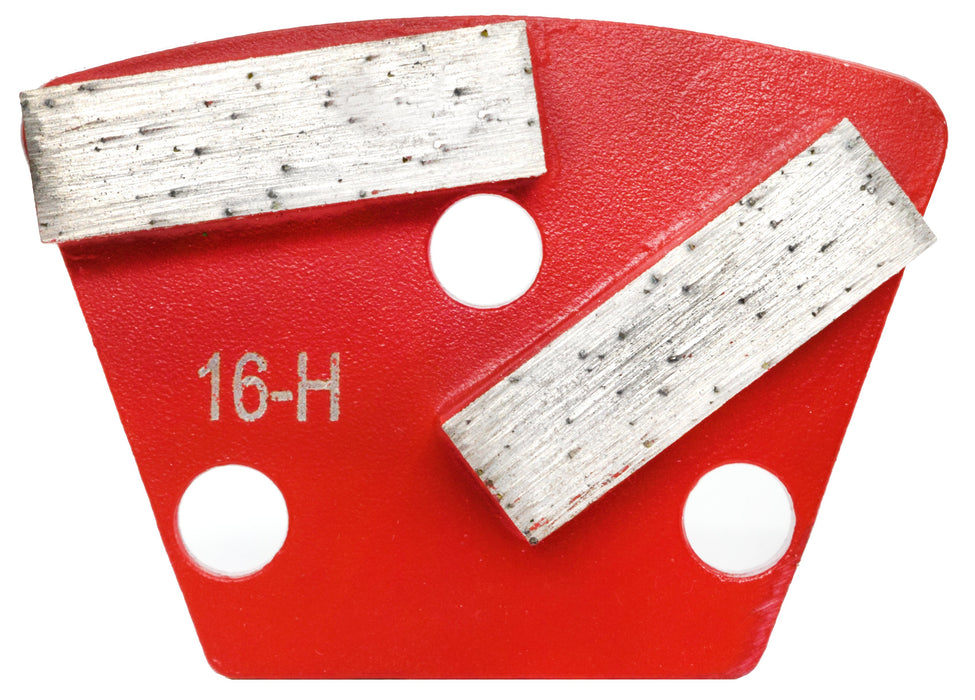 3 Pack-Double Bar Grinding / Polishing Trapezoid, Hard Bond - 12mm Segments, 16 Diamond Grit